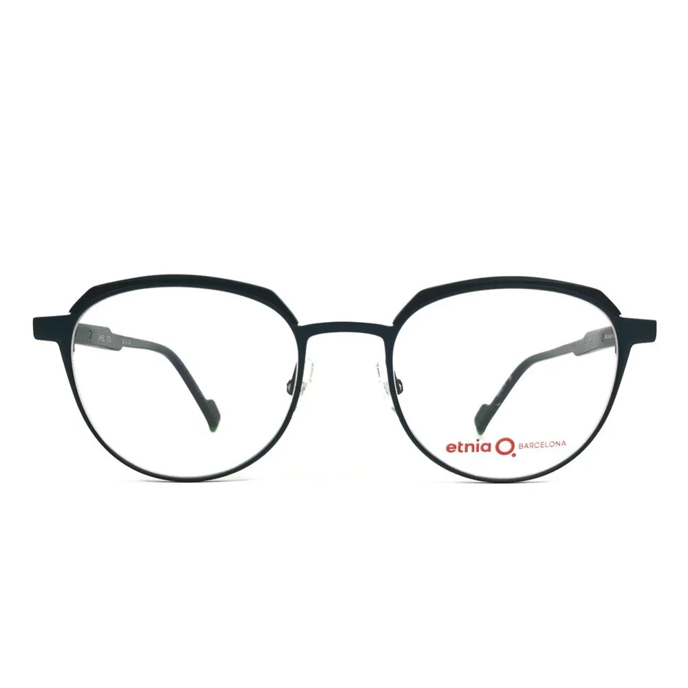 Etnia Barcelona Eyeglasses Frame MIKEL PTBL Petrol Blue Round Full Rim 50-19-145